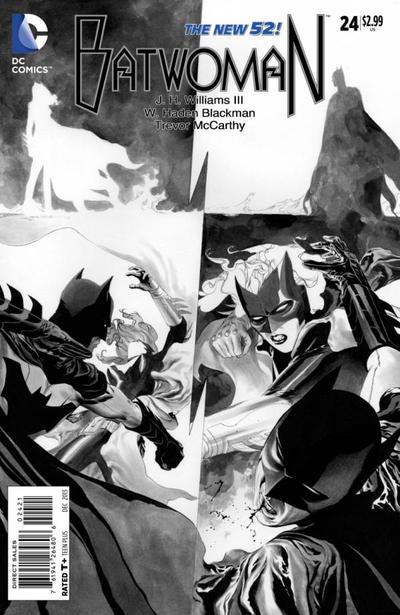 Cover for Batwoman (DC, 2011 series) #24 [J. H. Williams III Black & White Cover]
