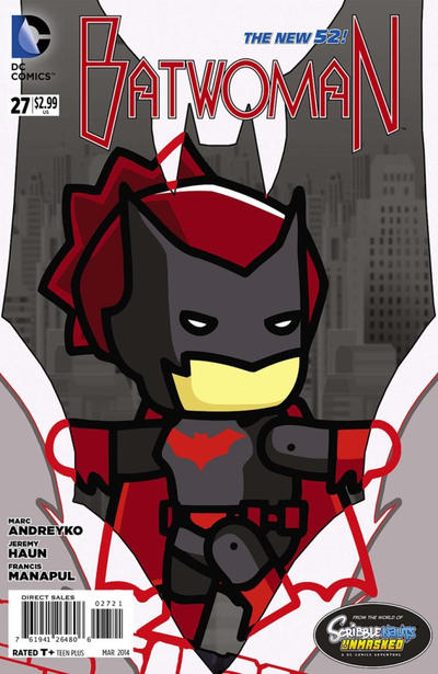 Cover for Batwoman (DC, 2011 series) #27 [Scribblenauts Unmasked Cover]