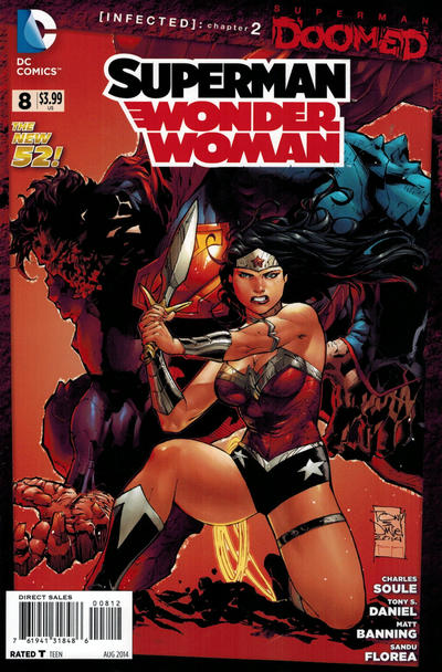 Cover for Superman / Wonder Woman (DC, 2013 series) #8 [Second Printing]