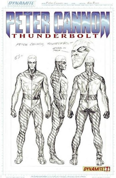 Cover for Peter Cannon: Thunderbolt (Dynamite Entertainment, 2012 series) #1 [Jetpack Comics Exclusive Sketch Cover - Alex Ross]