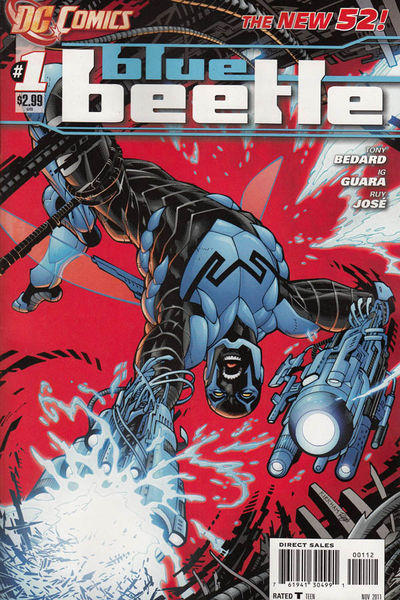 Cover for Blue Beetle (DC, 2011 series) #1 [Second Printing]