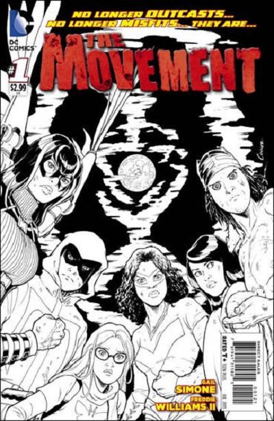 Cover for The Movement (DC, 2013 series) #1 [Amanda Conner Black & White Cover]