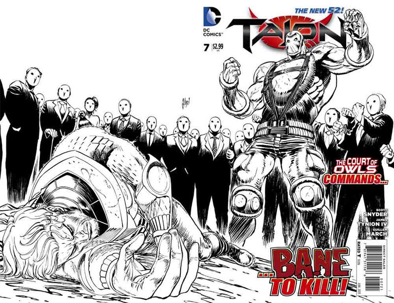 Cover for Talon (DC, 2012 series) #7 [Guillem March Black & White Wraparound Cover]