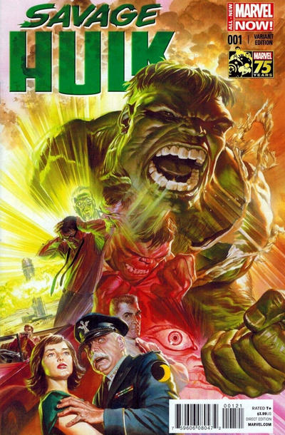 Cover for Savage Hulk (Marvel, 2014 series) #1 [Alex Ross 75th Anniversary Variant]