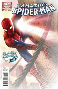 Cover Thumbnail for The Amazing Spider-Man (Marvel, 2014 series) #1 [Variant Edition - Planet Comics Exclusive - Greg Horn ‘Color Fade’ Cover]