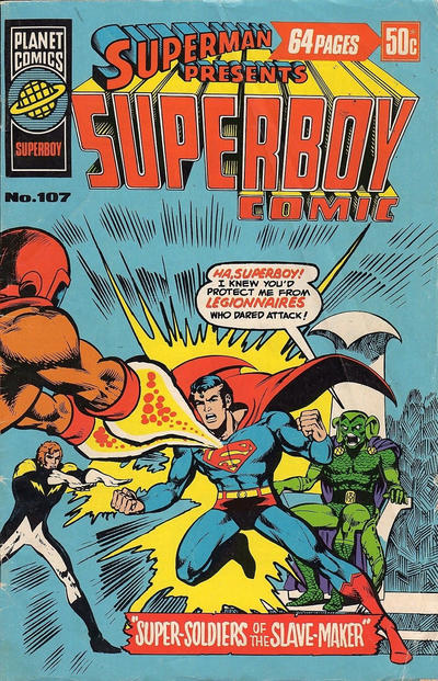 Cover for Superman Presents Superboy Comic (K. G. Murray, 1976 ? series) #107