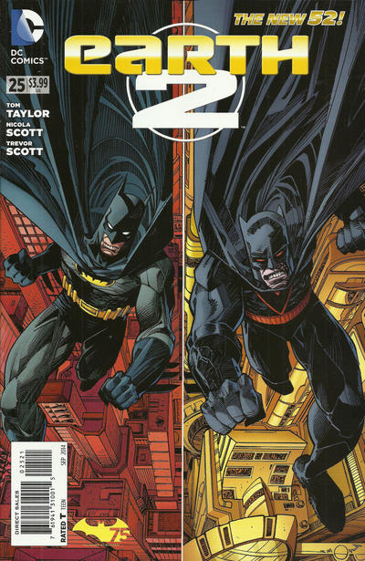 Cover for Earth 2 (DC, 2012 series) #25 [Batman 75th Anniversary Cover]