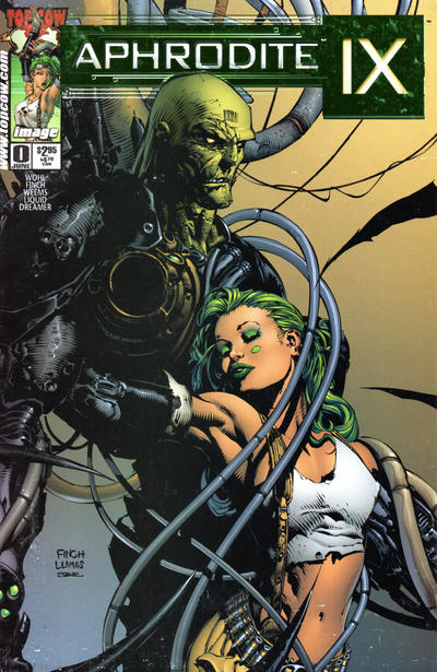 Cover for Aphrodite IX (Image, 2000 series) #0 [Dynamic Forces Green Foil Variant]