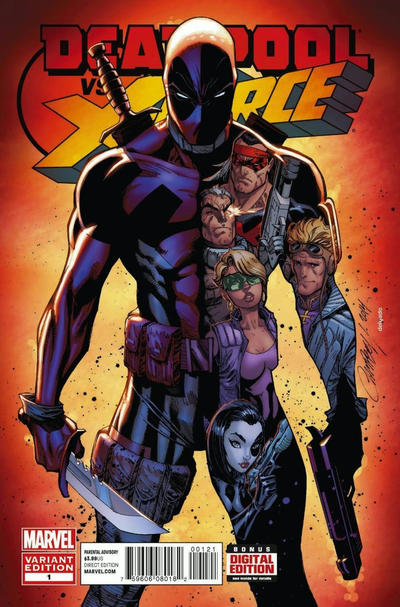 Cover for Deadpool vs. X-Force (Marvel, 2014 series) #1 [J. Scott Campbell Variant]