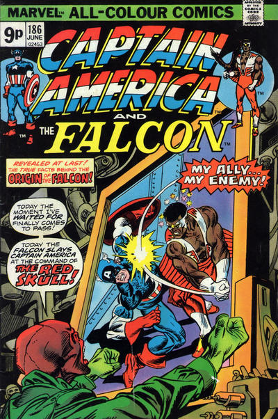 Cover for Captain America (Marvel, 1968 series) #186 [British]