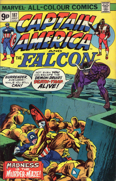 Cover for Captain America (Marvel, 1968 series) #187 [British]