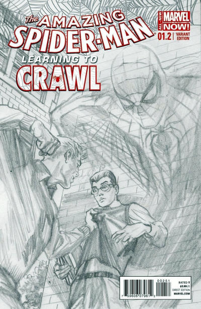 Cover for The Amazing Spider-Man (Marvel, 2014 series) #1.2 [Variant Edition - Alex Ross Sketch Cover]