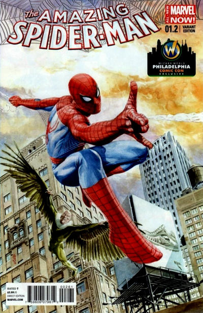 Cover for The Amazing Spider-Man (Marvel, 2014 series) #1.2 [Variant Edition - Wizard World Philadelphia Comic Con Exclusive - J.G. Jones Cover]