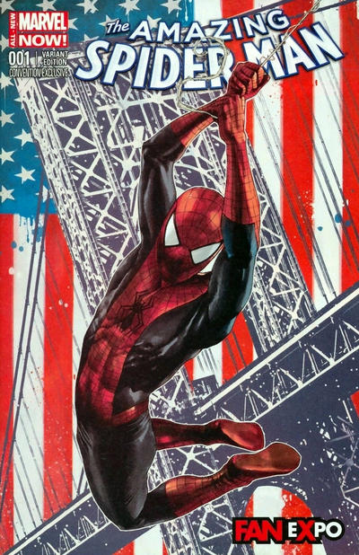 Cover for The Amazing Spider-Man (Marvel, 2014 series) #1 [Variant Edition - Fan Expo Convention Exclusive - Mico Suayan Cover]