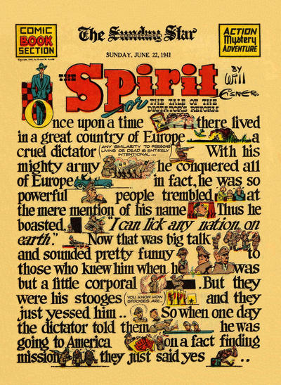 Cover for The Spirit (Register and Tribune Syndicate, 1940 series) #6/22/1941 [Washington DC Star edition]