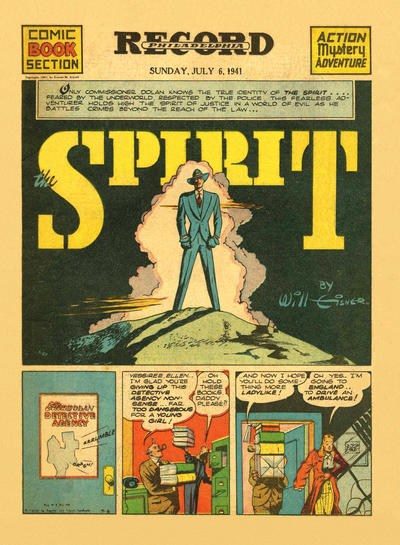 Cover for The Spirit (Register and Tribune Syndicate, 1940 series) #7/6/1941 [Philadelphia Record edition]