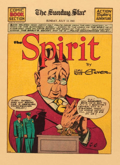Cover for The Spirit (Register and Tribune Syndicate, 1940 series) #7/13/1941 [Washington DC Star edition]