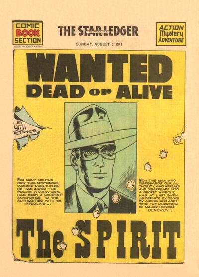 Cover for The Spirit (Register and Tribune Syndicate, 1940 series) #8/3/1941 [Newark NJ Star Ledger edition]