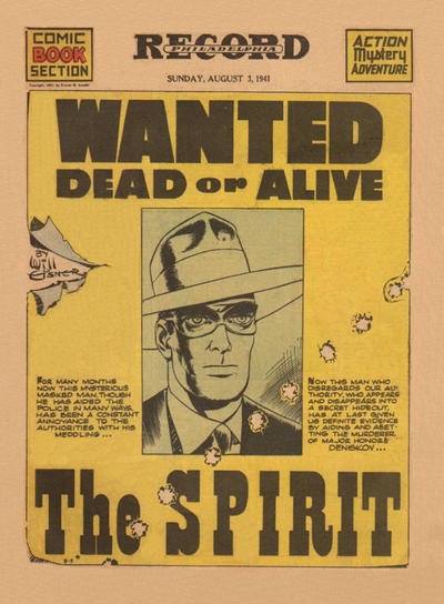 Cover for The Spirit (Register and Tribune Syndicate, 1940 series) #8/3/1941 [Philadelphia Record edition]