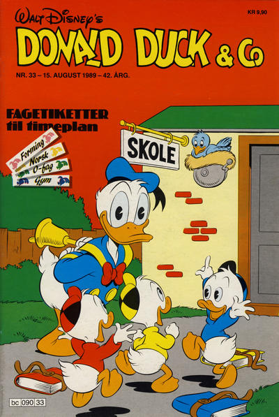 Cover for Donald Duck & Co (Hjemmet / Egmont, 1948 series) #33/1989
