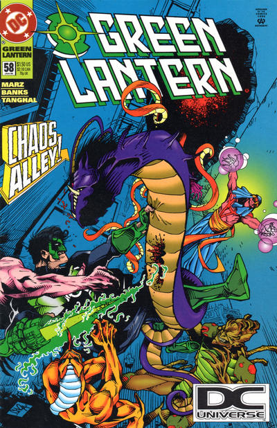Cover for Green Lantern (DC, 1990 series) #58 [DC Universe Corner Box]