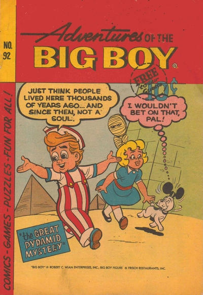 Cover for Adventures of the Big Boy (Webs Adventure Corporation, 1957 series) #92 [East]