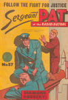 Cover for Sergeant Pat of the Radio-Patrol (Atlas, 1950 series) #57