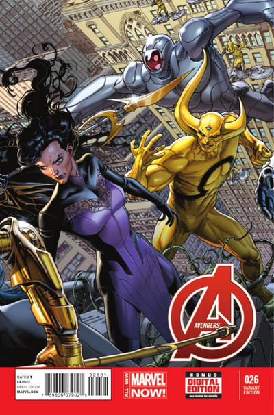 Cover for Avengers (Marvel, 2013 series) #26 [Dustin Weaver]