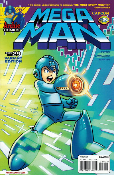Cover for Mega Man (Archie, 2011 series) #29 [Variant Cover by Dean Haspiel]