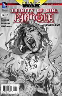 Cover for Trinity of Sin: Pandora (DC, 2013 series) #3 [Ryan Sook Black & White Cover]
