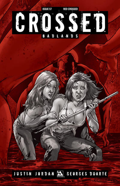 Cover for Crossed Badlands (Avatar Press, 2012 series) #57 [Red Crossed Variant Cover by Christian Zanier]