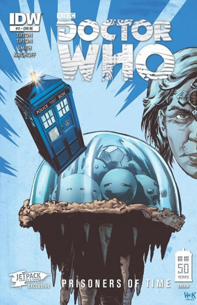 Cover for Doctor Who: Prisoners of Time (IDW, 2013 series) #11 [Retailer Exclusive Jetpack Comics Cover - Robert Hack]