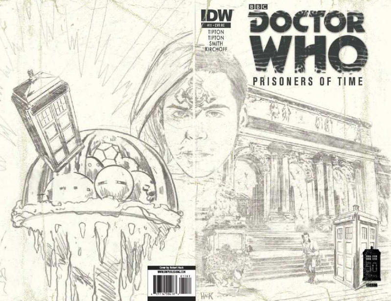 Cover for Doctor Who: Prisoners of Time (IDW, 2013 series) #11 [Retailer Exclusive Jetpack Comics Wraparound Sketch Cover - Robert Hack]