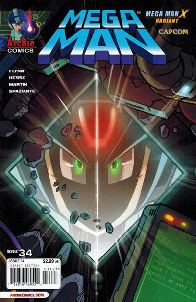 Cover for Mega Man (Archie, 2011 series) #34 [Variant Cover by Ben Bates]