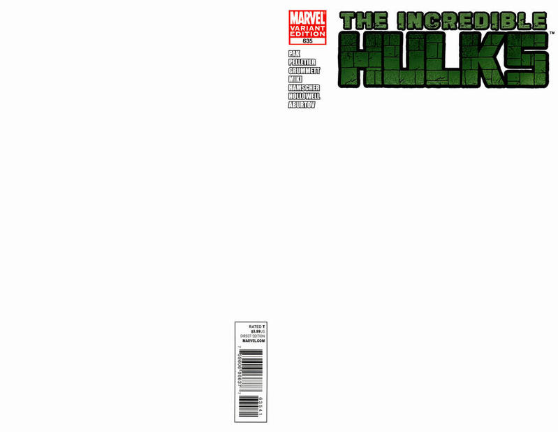 Cover for Incredible Hulks (Marvel, 2010 series) #635 [Blank Cover Variant]