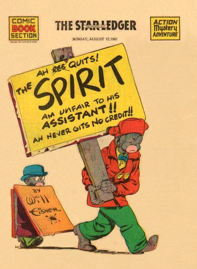 Cover for The Spirit (Register and Tribune Syndicate, 1940 series) #8/17/1941 [Newark NJ Star Ledger edition]