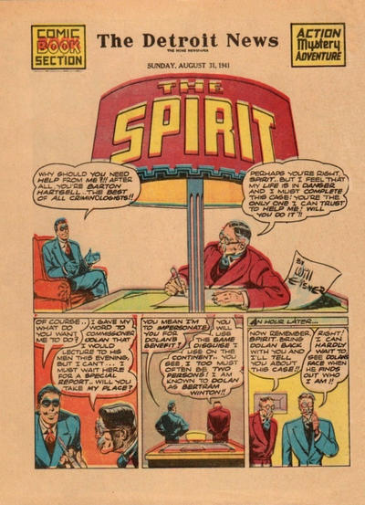 Cover for The Spirit (Register and Tribune Syndicate, 1940 series) #8/31/1941 [Detroit News edition]