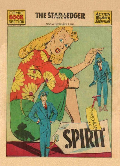 Cover for The Spirit (Register and Tribune Syndicate, 1940 series) #9/7/1941 [Newark NJ Star Ledger edition]