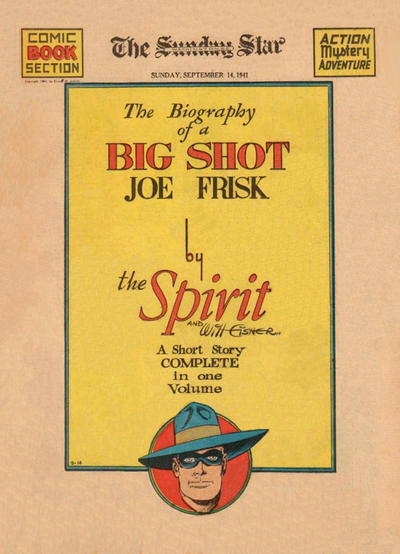 Cover for The Spirit (Register and Tribune Syndicate, 1940 series) #9/14/1941 [Washington DC Star edition]