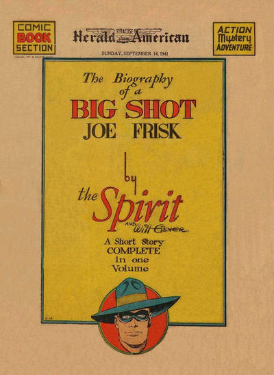 Cover for The Spirit (Register and Tribune Syndicate, 1940 series) #9/14/1941 [Syracuse NY Herald American edition]
