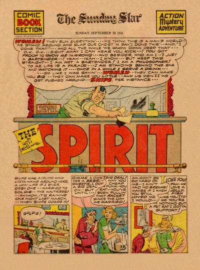 Cover for The Spirit (Register and Tribune Syndicate, 1940 series) #9/28/1941 [Washington DC Star edition]