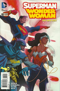 Cover for Superman / Wonder Woman (DC, 2013 series) #10 [Batman 75th Anniversary Cover]