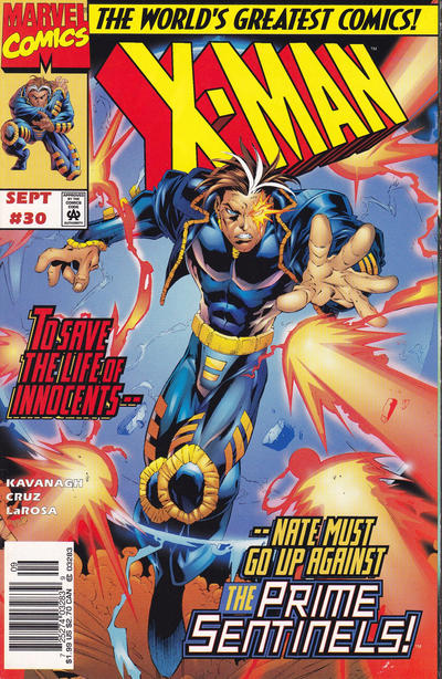 Cover for X-Man (Marvel, 1995 series) #30 [Newsstand]