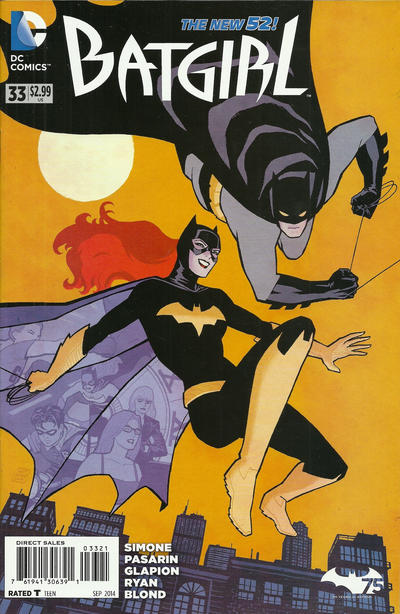 Cover for Batgirl (DC, 2011 series) #33 [Batman 75th Anniversary Cover]