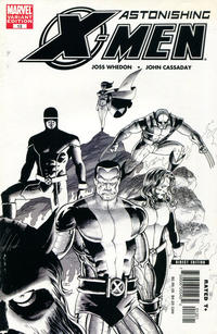 Cover Thumbnail for Astonishing X-Men (Marvel, 2004 series) #13 [Black and White Variant]