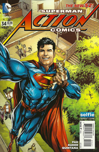 Cover for Action Comics (DC, 2011 series) #34 [Gary Frank Selfie Cover]