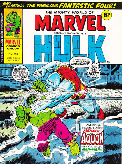 Cover for The Mighty World of Marvel (Marvel UK, 1972 series) #166