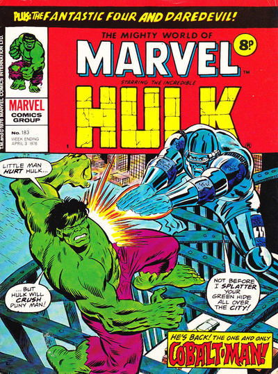 Cover for The Mighty World of Marvel (Marvel UK, 1972 series) #183