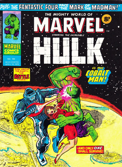 Cover for The Mighty World of Marvel (Marvel UK, 1972 series) #184
