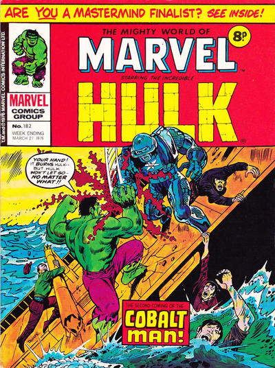 Cover for The Mighty World of Marvel (Marvel UK, 1972 series) #182